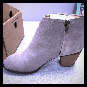 Suede ankle booties